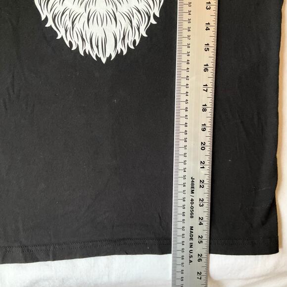 Next Level Apparel Men Short Sleeve T-shirt Size M, Black, Skull Santa Christmas - Picture 4 of 8